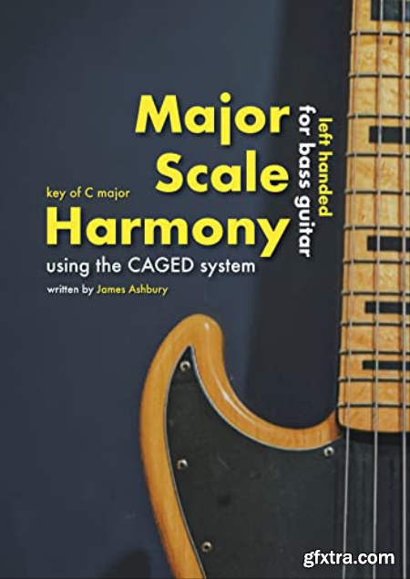 Major Scale Harmony Using the CAGED system - For Bass Guitar (LEFT HANDED) Key of C