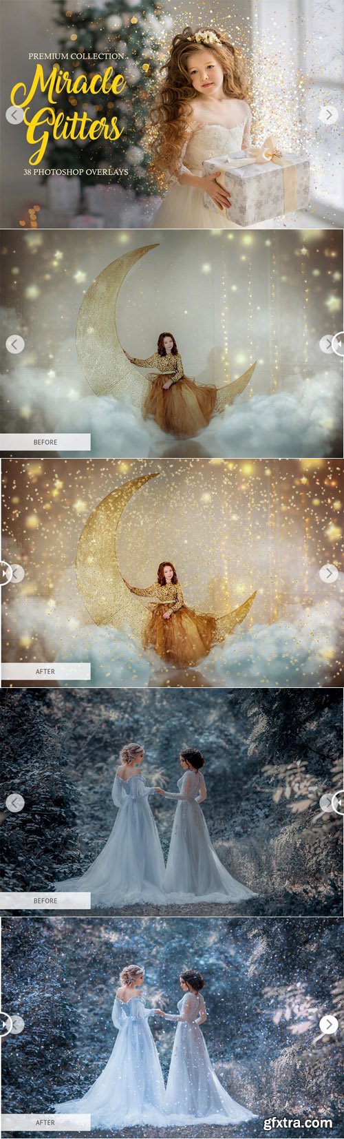 30 Miracle Glitter Photoshop Overlays