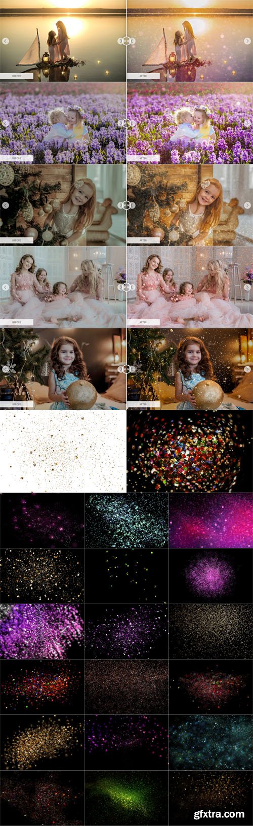 30 Miracle Glitter Photoshop Overlays