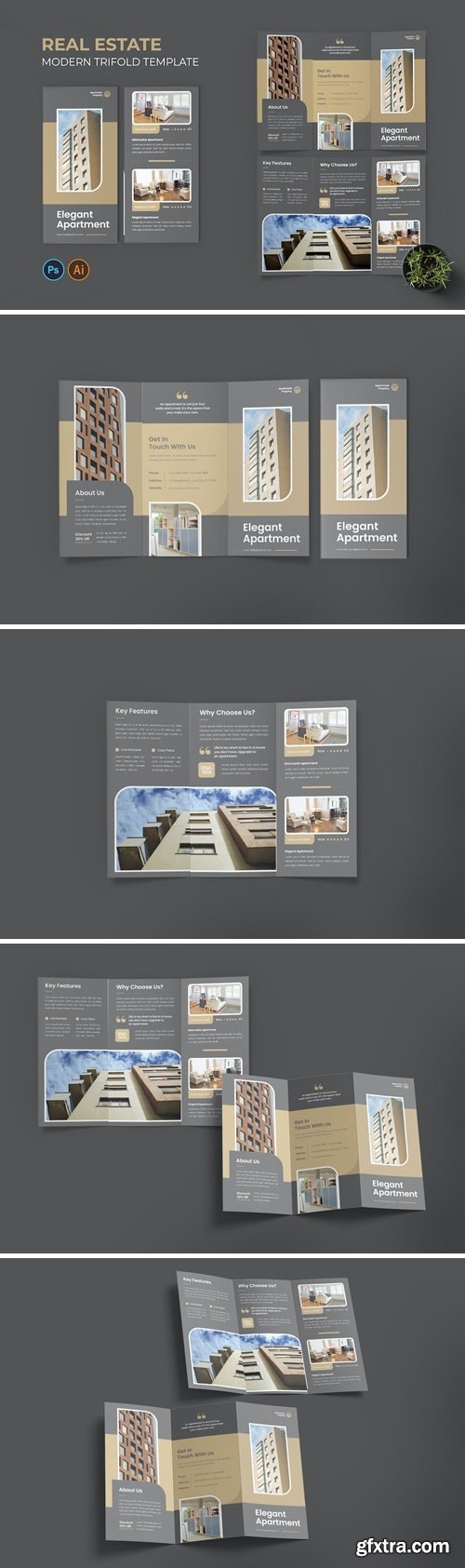 Apartment Trifold Brochure A8BUVHJ