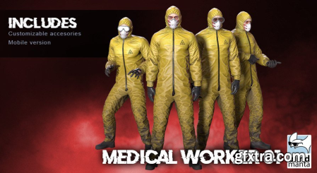 Unreal Engine Marketplace - Medical Worker 01 (4.18 - 4.27, 5.0)