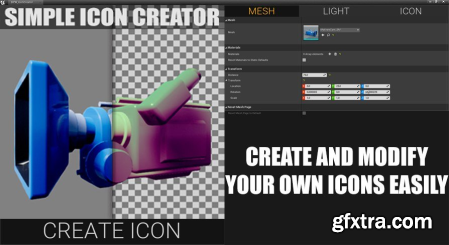 Unreal Engine Marketplace - Simple Icon Creator (4.25 - 4.27)