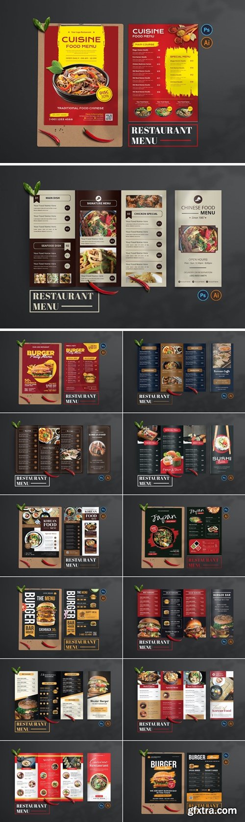 Food Menu Design Bundle