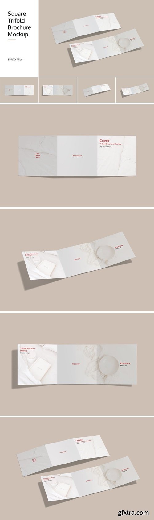 Square Trifold Brochure Mockup 6WG5Z24