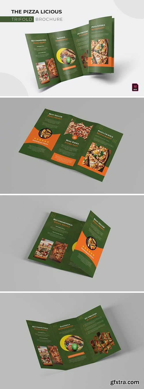 Pizza Licious Restaurant | Trifold Brochure GJ2EUT2