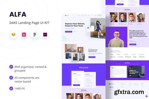 ALFA - SAAS Landing Page UI KIT UF8V79A