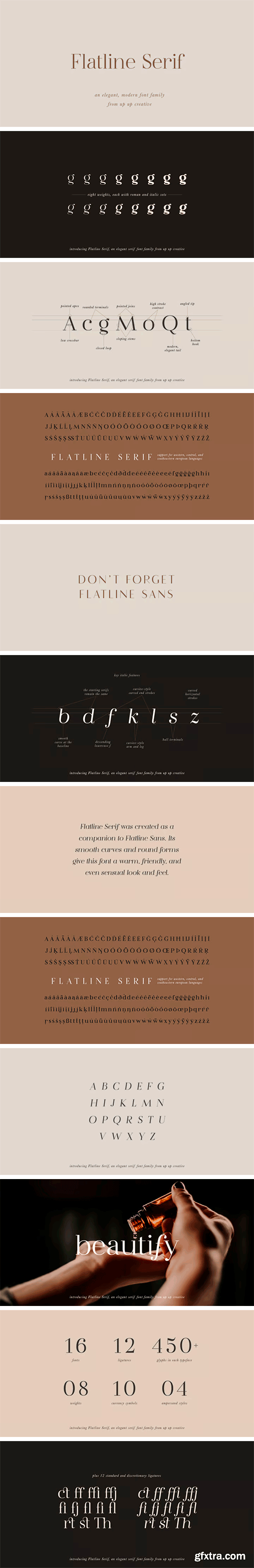 Flatline Serif Font Family