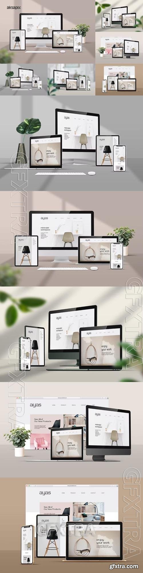 Responsive Screen Mockup BPWB3SW