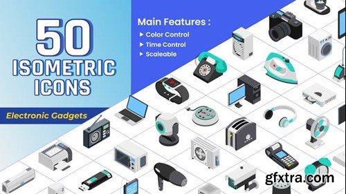 Videohive Isometric Icons - Electronic Gadgets 43933336