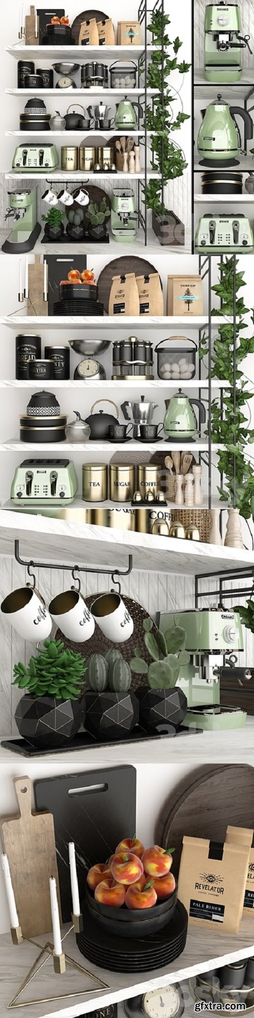 Kitchen set 009  | Vray