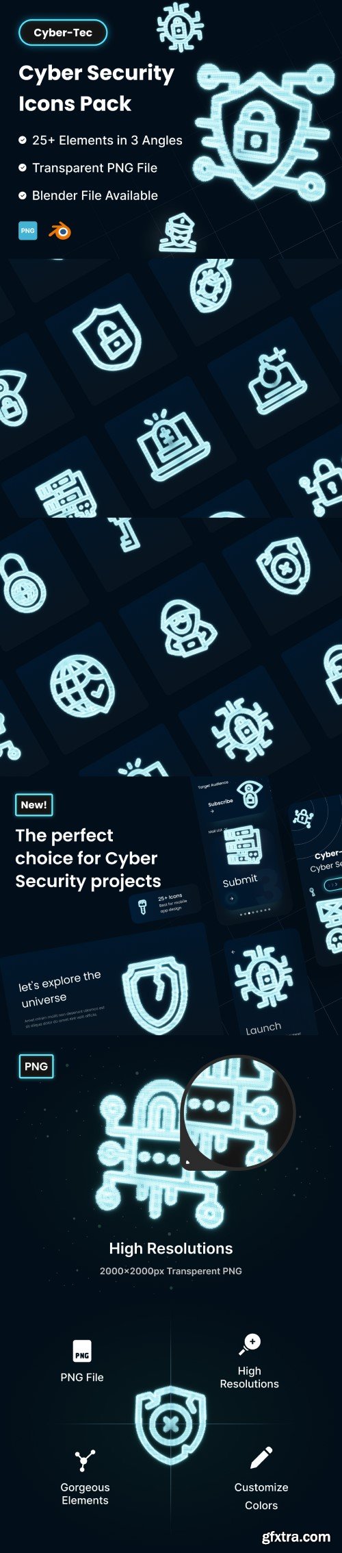 UI8 - Cyber-Tec | Cyber Security 3D Icon Pack