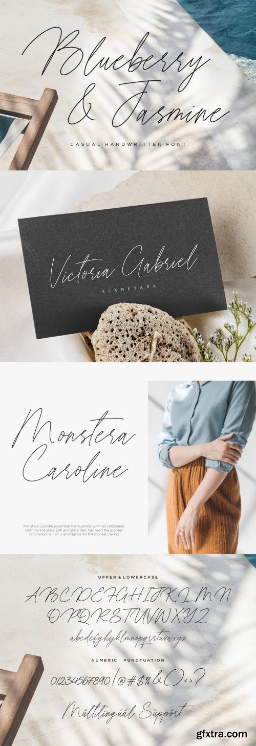 Blueberry Jasmine Script Font