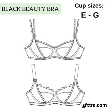 Emerald Erin - Black Beauty Bra E-G