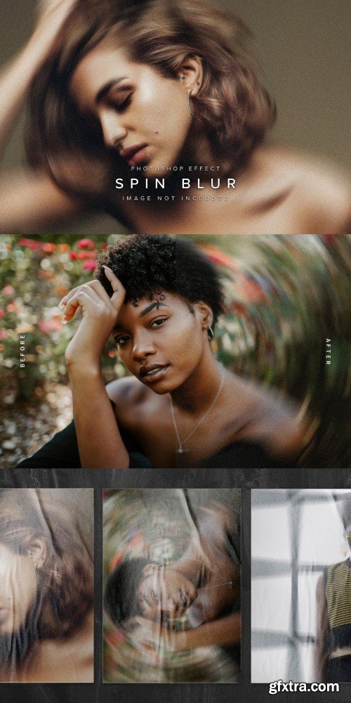 Blurry Spin PSD Photo Effect
