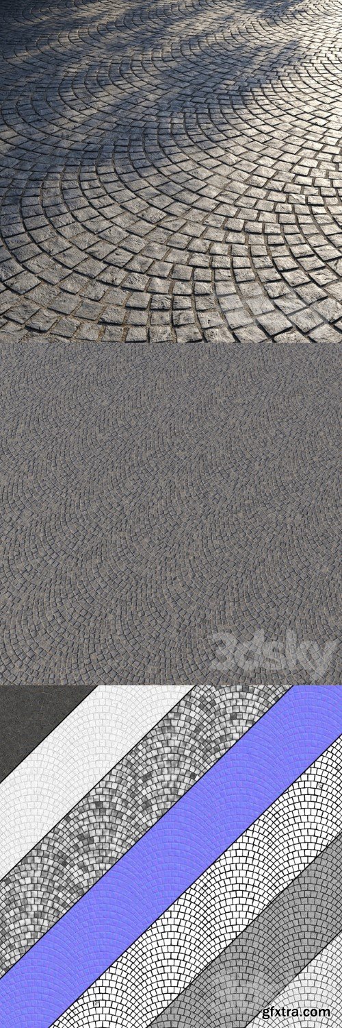 Paving Stones Type 3 | Vray+Corona