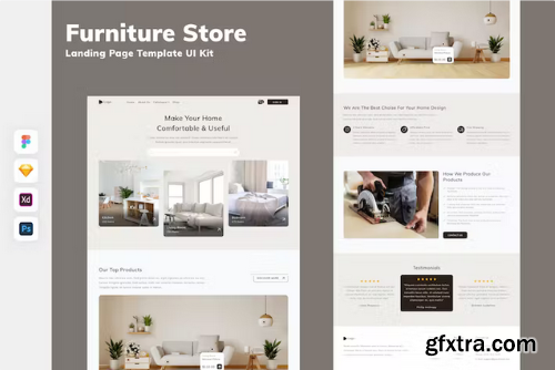 Furniture Store Landing Page Template UI Kit
