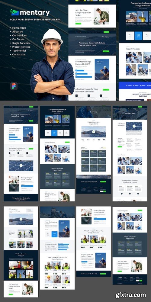 Mentary - Solar Panel & Renewable Energy Figma