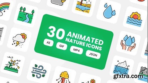 Videohive Animated Nature Icons 44025126