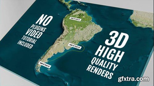 Videohive 3D Physical Map - South America 44036524