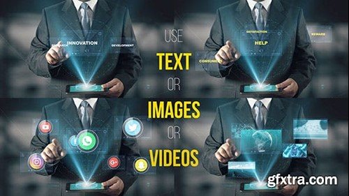 Videohive Hologram Businessman Screens 19494120