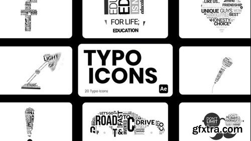 Videohive Typo Icons for After Effects 44113251