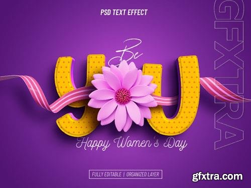 Womens day, You psd text effect design
