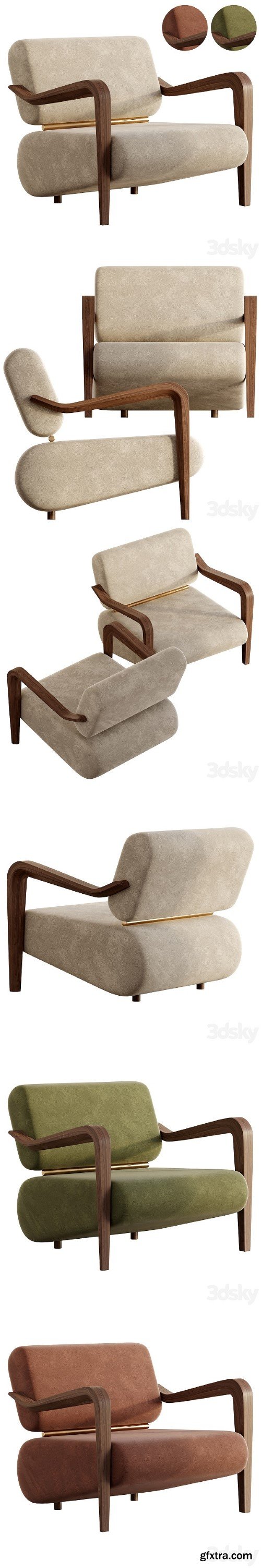 Clark Armchair Mezzo Collection | Corona