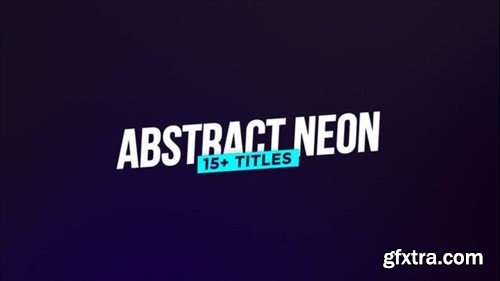 Videohive Abstract Neon Titles 43724876