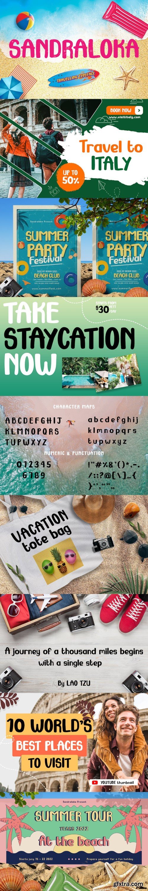 Sandraloka - Travelling Kids Font