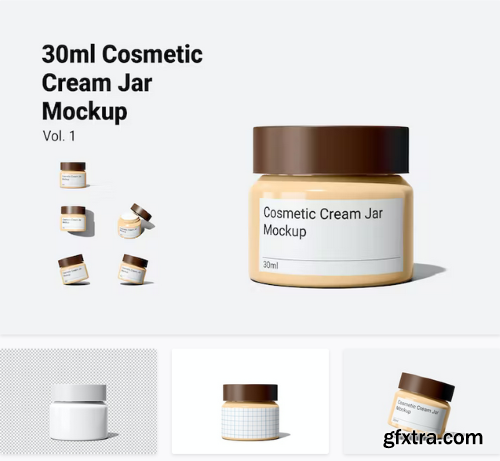 Cosmetic Cream Jar Mockup Vol.1