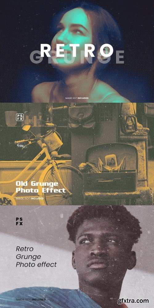 Retro grunge photo effect