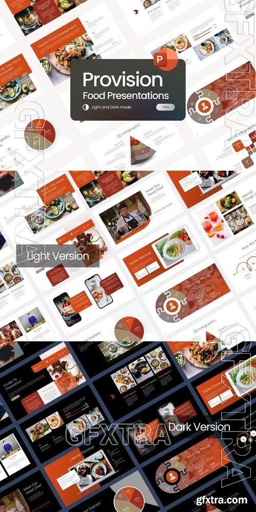 Provision Food Minimalist PowerPoint Template QV8LDG4