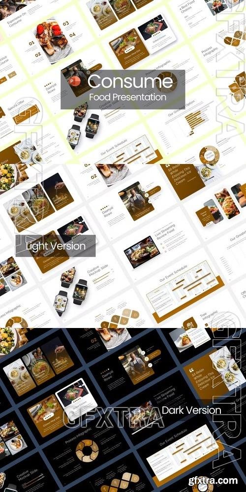 Consume Food PowerPoint Template 9H3NNJX