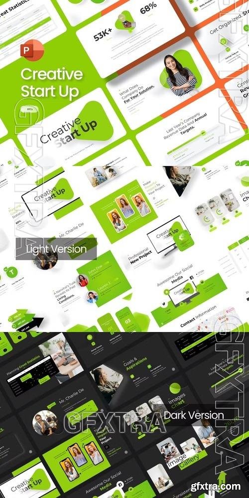 Creative Startup PowerPoint Template 5J34GAX