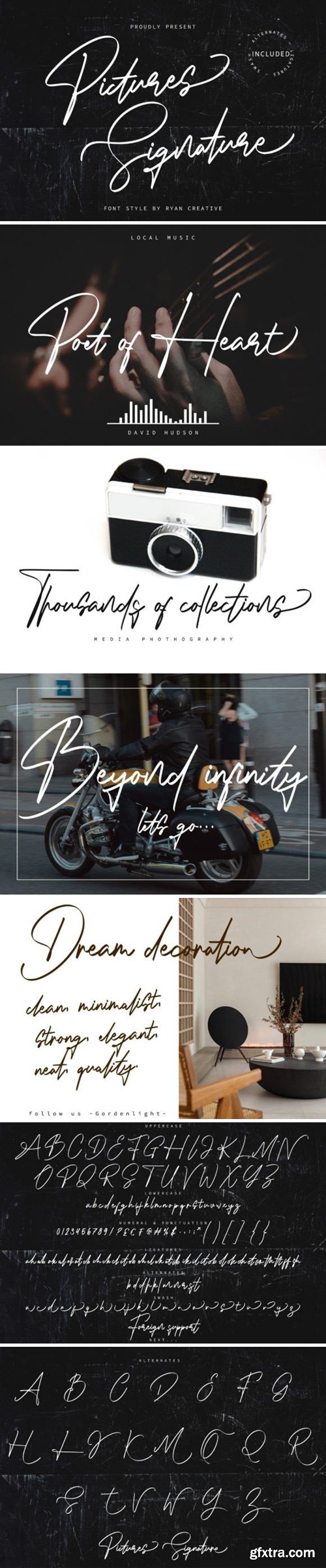 Pictures Signature Font