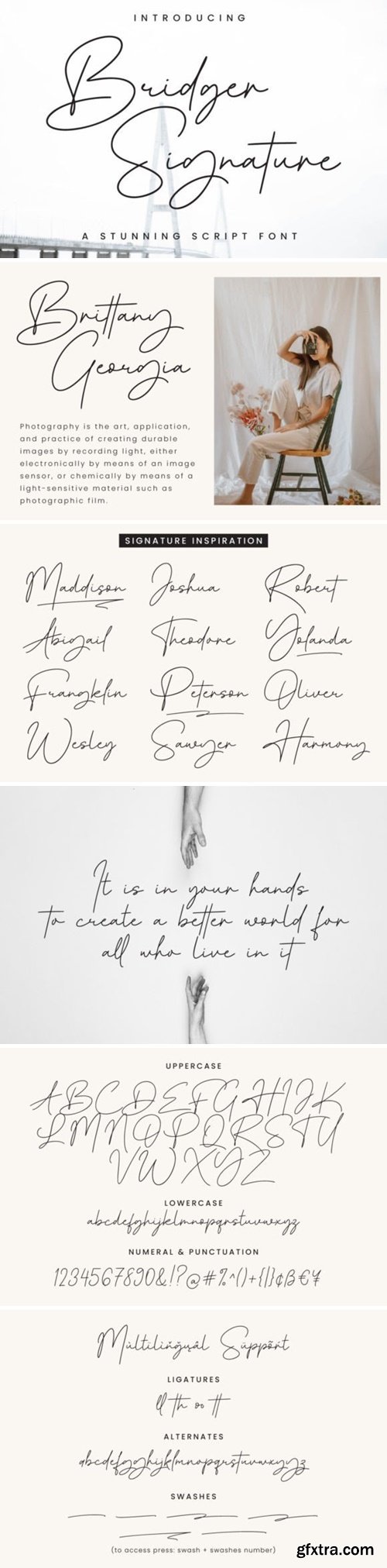 Bridger Signature Font