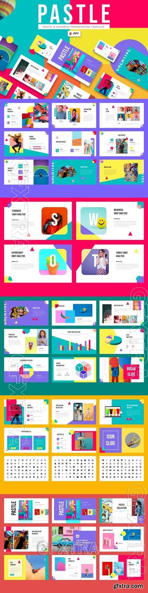 PASTLE - Pastel & Colorful Powerpoint Template 8N3T89D