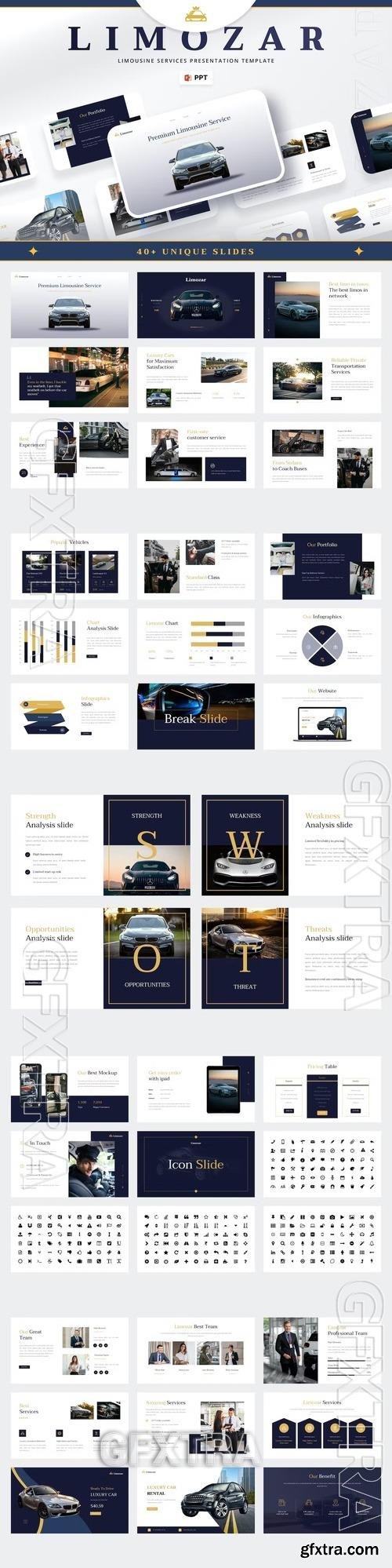 LIMOZAR - Limousine Services Powerpoint Template 9J8TVEF