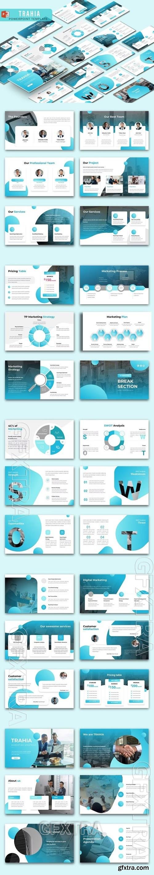 TRAHIA – Marketing Strategy PowerPoint, Keynote and Google Slides Template