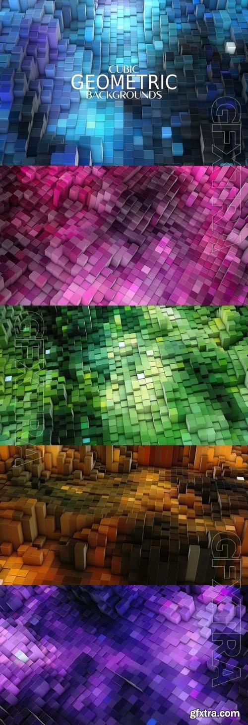 Cubic Geometric Design Backgrounds