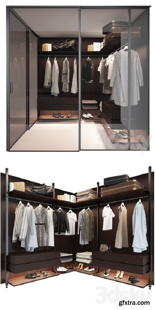 Wardrobe Raumplus Uno 2 | Vray