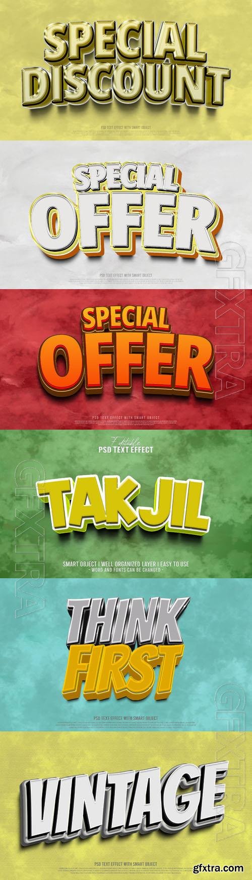 Psd style text effect editable set vol 294