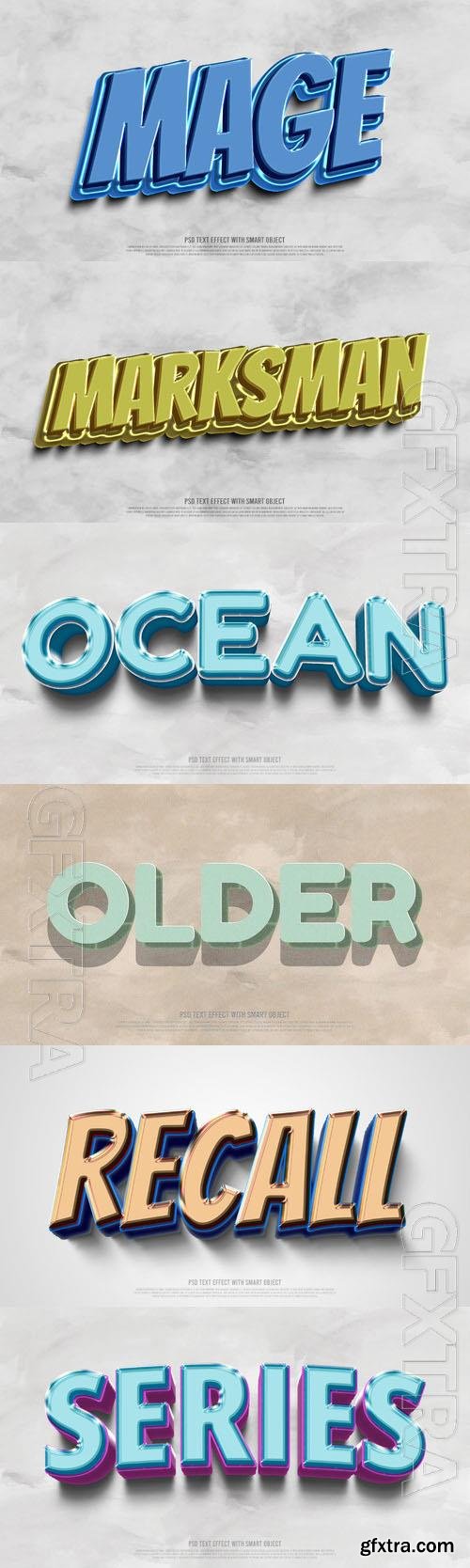 Psd style text effect editable set vol 295