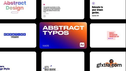 Videohive Abstract Typos 05 for After Effects 44116350