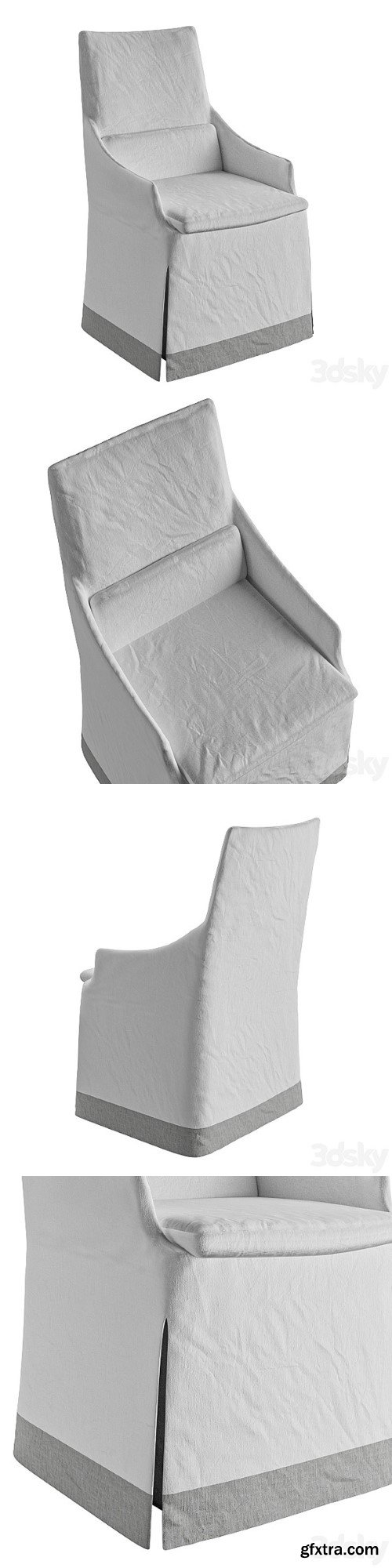 Slip Cover Chair | Vray+Corona