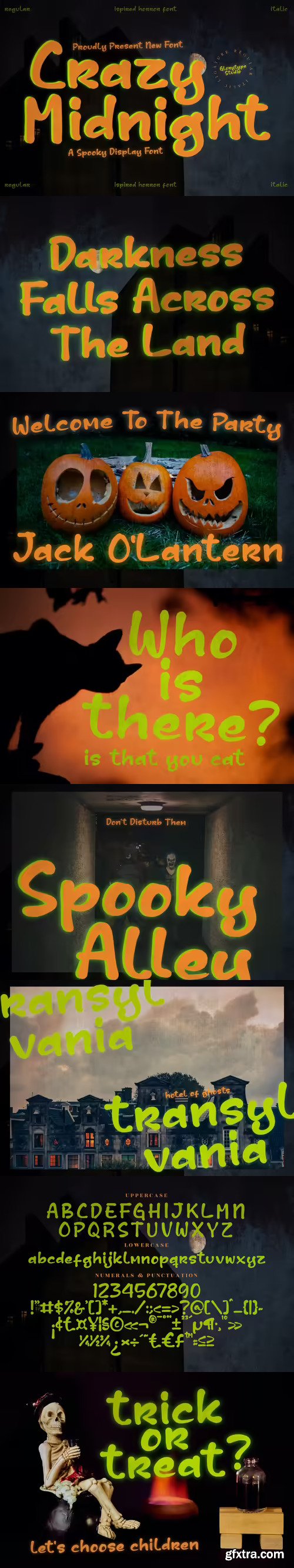 Crazy Midnight Spooky Display Font