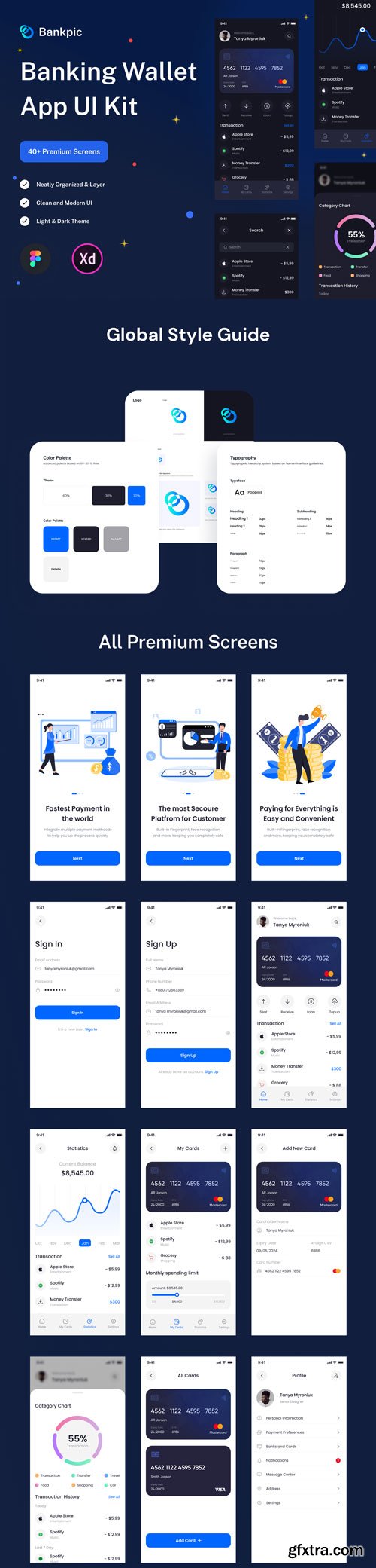 UIHUT - Banking App UI Kit - Bankpic