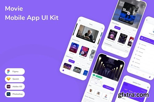 Movie Mobile App UI Kit J2ZN54K