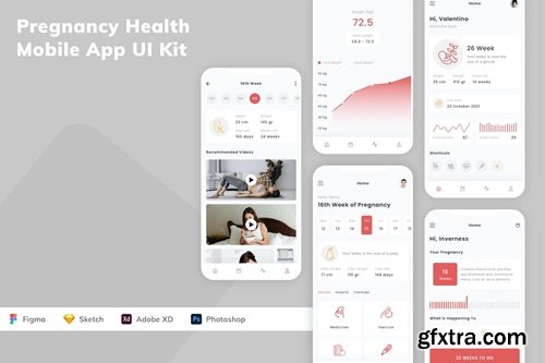 Pregnancy Health Mobile App UI Kit K68YNSK