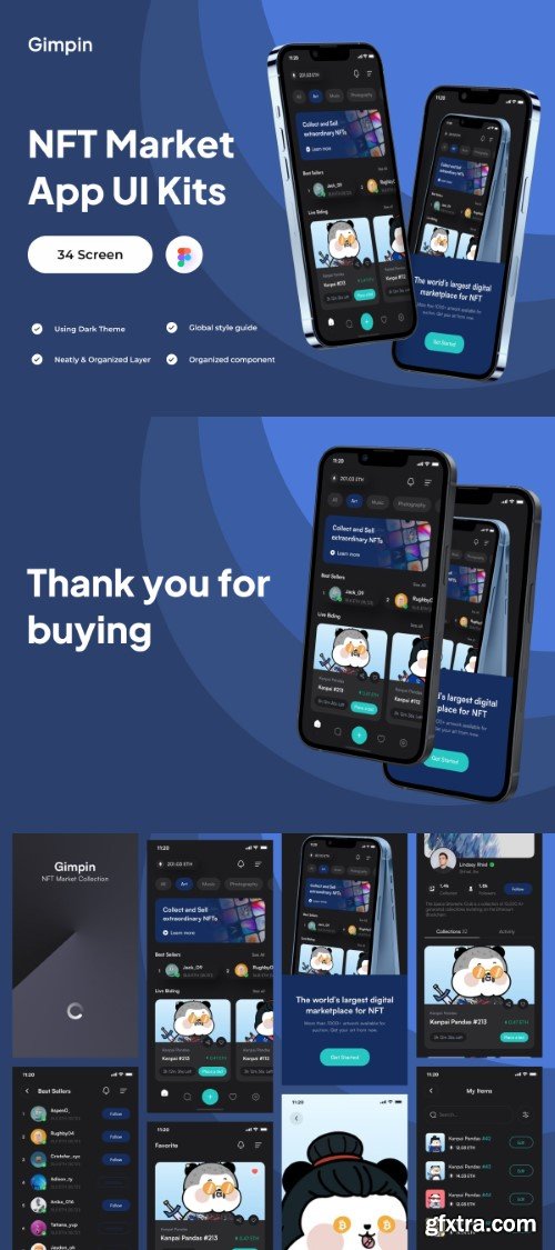 UI8 - Gimpin - NFT Market Apps UI Kits